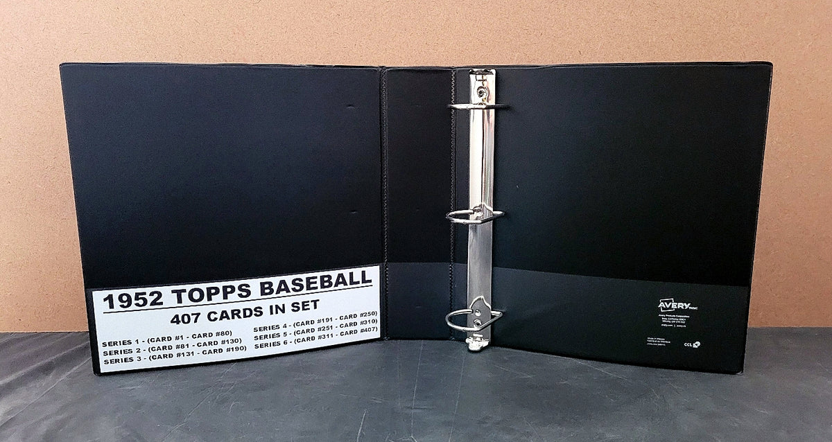1952 Topps Baseball Cards Custom Made Album Binder Inserts 3 Sizes