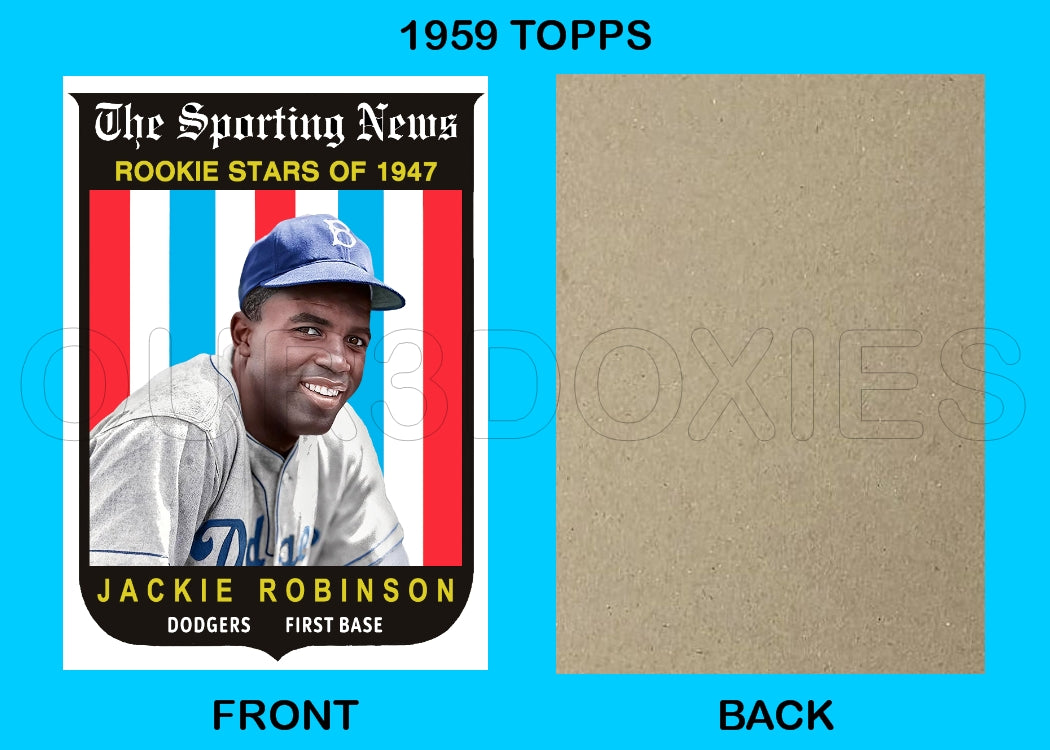 Jackie Robinson 1959 Topps AS Custom Card - 4174 – OUR3DOXIES