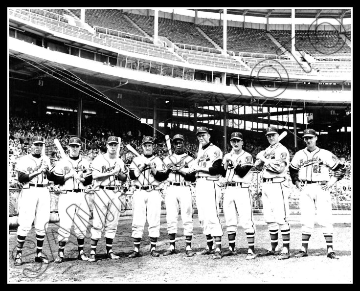 1957 Milwaukee Braves Diamond 11X14 Photo - Aaron Spahn Mathews