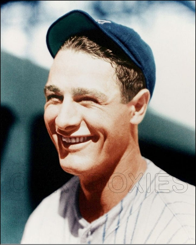 Lou Gehrig Photo 8X10 - Yankees COLORIZED #20 FREE SHIPPING