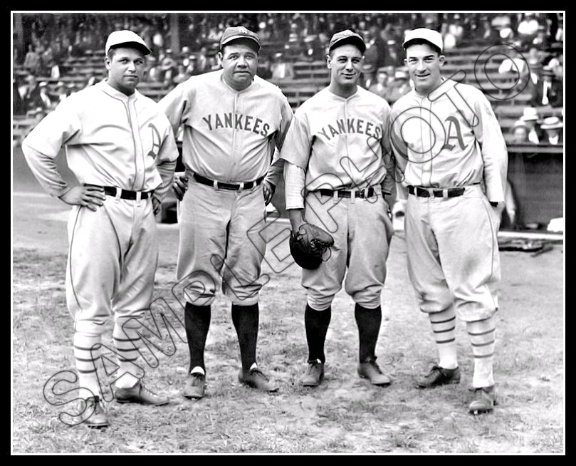 LOU GEHRIG NEW YORK YANKEES JIMMIE FOXX BOSTON RED SOX 8X10 PHOTO HOF