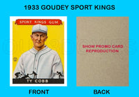 Ty Cobb 1933 Goudey Sport Kings Reproduction Card - 3704