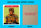 Red Grange 1933 Goudey Sport Kings Reproduction Card - 3705