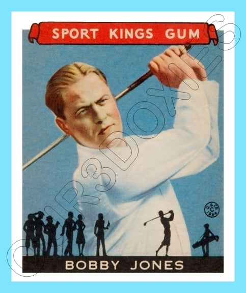 Bobby Jones 1933 Goudey Sport Kings Reproduction Card - 3706