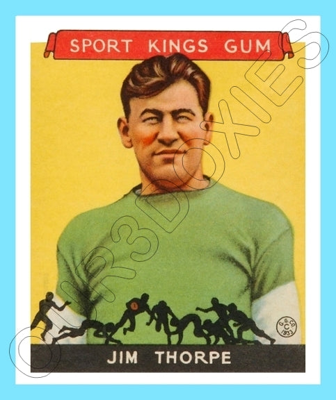 Jim Thorpe 1933 Goudey Sport Kings Reproduction Card - 3709