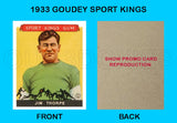 Jim Thorpe 1933 Goudey Sport Kings Reproduction Card - 3709