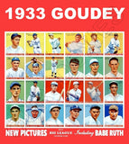 1933 Goudey Baseball Cards Custom Made Album Binder Inserts 3 Sizes - 3437