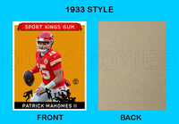 Patrick Mahomes 1933 Goudey Sport Kings Custom Card - 3693