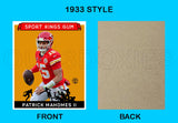 Patrick Mahomes 1933 Goudey Sport Kings Custom Card - 3693