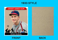 Stan Musial 1933 Goudey Sport Kings Custom Card - 3696