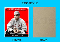 Tris Speaker 1933 Goudey Sport Kings Custom Card - 3700