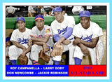 Robinson Campanella Doby Newcombe 1961 Topps Custom Card - 4244
