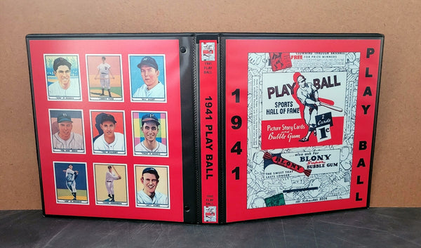 1941 Play Ball Baseball Cards Custom Made Album Binder Inserts 3 Sizes - 3443