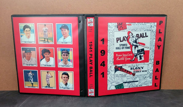 baseball card book sleeves 1941 Play Ball Baseball Cards Custom Made Album Binder Inserts 3 Sizes – OUR3DOXIES