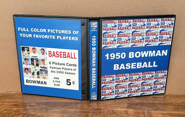 1950 Bowman Baseball Cards Custom Made Album Binder 3 Sizes - 3446