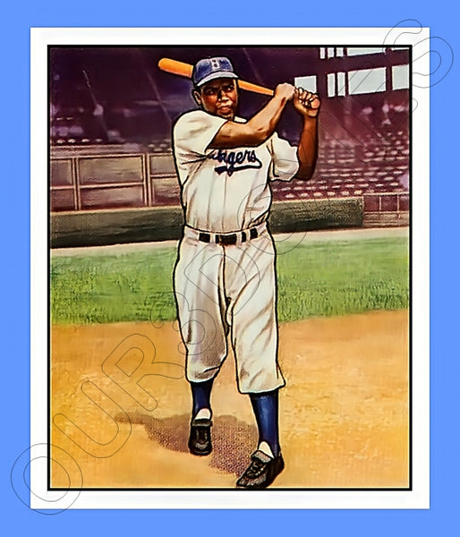 Jackie Robinson 1950 Bowman Reproduction Card - 4001