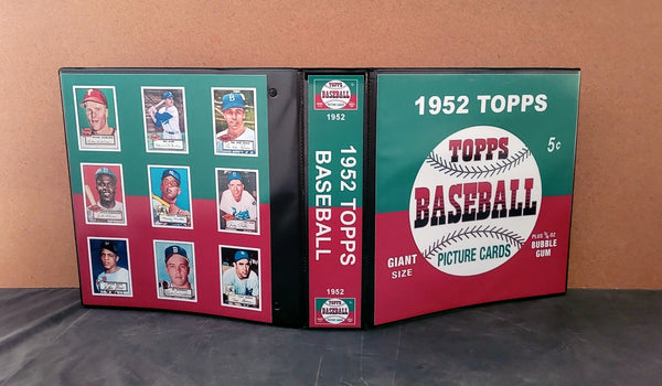 1952 Topps Baseball Cards Custom Made Album Binder Inserts 3 Sizes - 3451