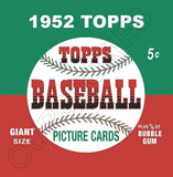 1952 Topps Baseball Cards Custom Made Album Binder Inserts 3 Sizes - 3451