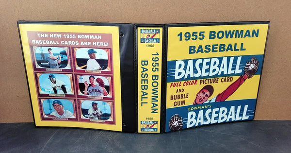 1955 Bowman Baseball Cards Custom Made Album Binder 3 Sizes - 3459