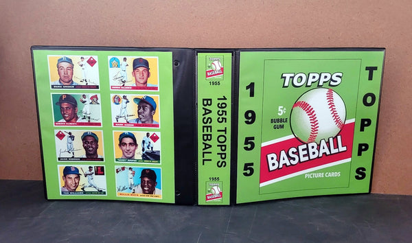 binder inserts for baseball cards 1955 Topps Baseball Cards Custom Made Album Binder Inserts 3 Sizes