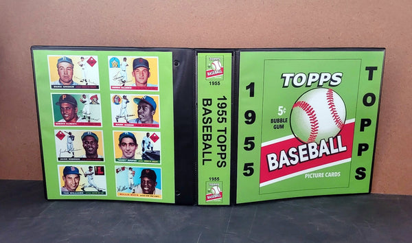 1955 Topps Baseball Cards Custom Made Album Binder 3 Sizes - 3456