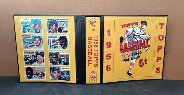 custom baseball card binder 1956 Topps Baseball Cards Custom Made Album Binder 3 Sizes