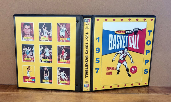 1957 Topps Basketball Cards Custom Made Album Binder Inserts 3 Sizes - 3465