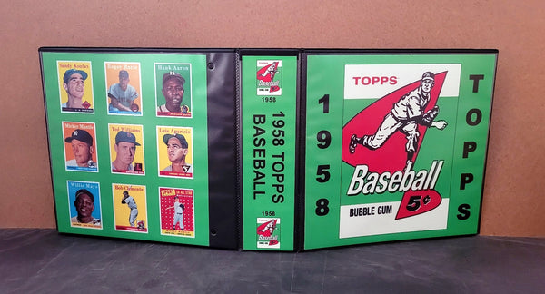 1958 Topps Baseball Cards Custom Made Album Binder 3 Sizes - 3466