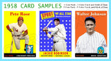 Rose Robinson Johnson 1958 Topps Salesman Sample Panel Custom Card - 4711