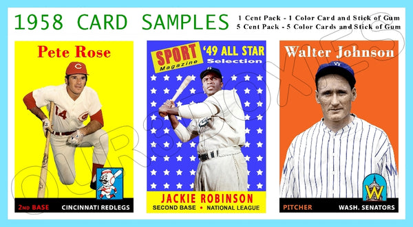 Rose Robinson Johnson 1958 Topps Salesman Sample Panel Custom Card - 4711