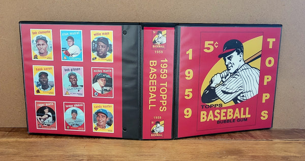 1959 Topps Baseball Cards Custom Made Album Binder Inserts 3 Sizes - 3469