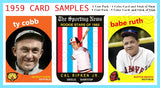 Ruth Cobb Ripken 1959 Topps Salesman Sample Panel Custom Card - 4712