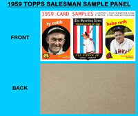 Ruth Cobb Ripken 1959 Topps Salesman Sample Panel Custom Card - 4712