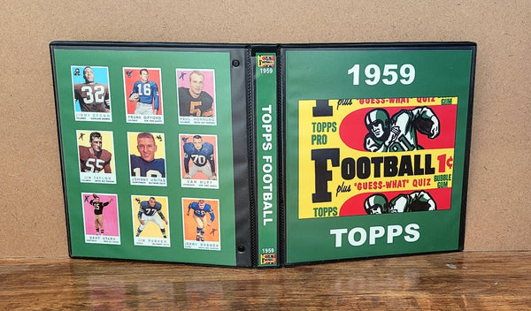 1959 Topps Football Cards Custom Made Album Binder 3 Sizes - 3474