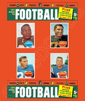 1960 Topps Football Cards Custom Made Album Binder Inserts 3 Sizes - 3483