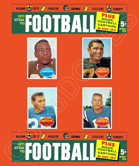 1960 Topps Football Cards Custom Made Album Binder Inserts 3 Sizes - 3 OUR3DOXIES 1960 Topps Football Cards Custom Made Album Binder Inserts 3 Sizes - 3 OUR3DOXIES