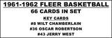 1961 Fleer Basketball Cards Custom Made Album Binder Inserts 3 Sizes - 3493