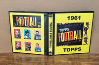 1961 Topps Football Cards Custom Made Album Binder Inserts 3 Sizes - 3491