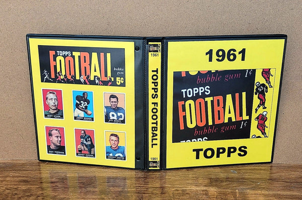 topps football card binder 1961 Topps Football Cards Custom Made Album Binder 3 Sizes