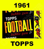 1961 Topps Football Cards Custom Made Album Binder 3 Sizes - 3490