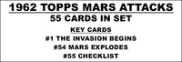 1962 Topps Mars Attacks Cards Custom Made Album Binder Inserts 3 Sizes - 3498