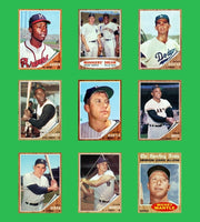 1962 Topps Baseball Cards Custom Made Album Binder Inserts 3 Sizes - 3494