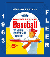 1963 Fleer Baseball Cards Custom Made Album Binder 3 Sizes - 3499