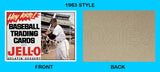 Willie Mays 1963 Jello Custom Card - 4348
