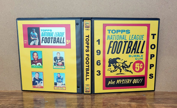 1963 Topps Football Cards Custom Made Album Binder 3 Sizes