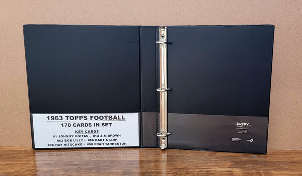 1963 Topps Football Cards Custom Made Album Binder 3 Sizes