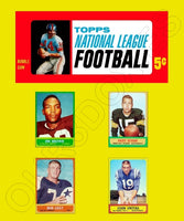 1963 Topps Football Cards Custom Made Album Binder Inserts 3 Sizes - 3503