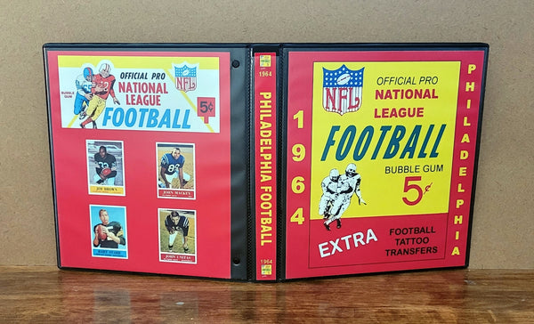 1964 Philadelphia Football Cards Custom Made Album Binder 3 Sizes - 35 OUR3DOXIES 1964 Philadelphia Football Cards Custom Made Album Binder 3 Sizes - 35 OUR3DOXIES