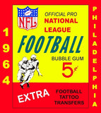 1964 Philadelphia Football Cards Custom Made Album Binder Inserts 3 Sizes - 3507