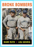Babe Ruth Lou Gehrig 1964 Topps Custom Card - 4365